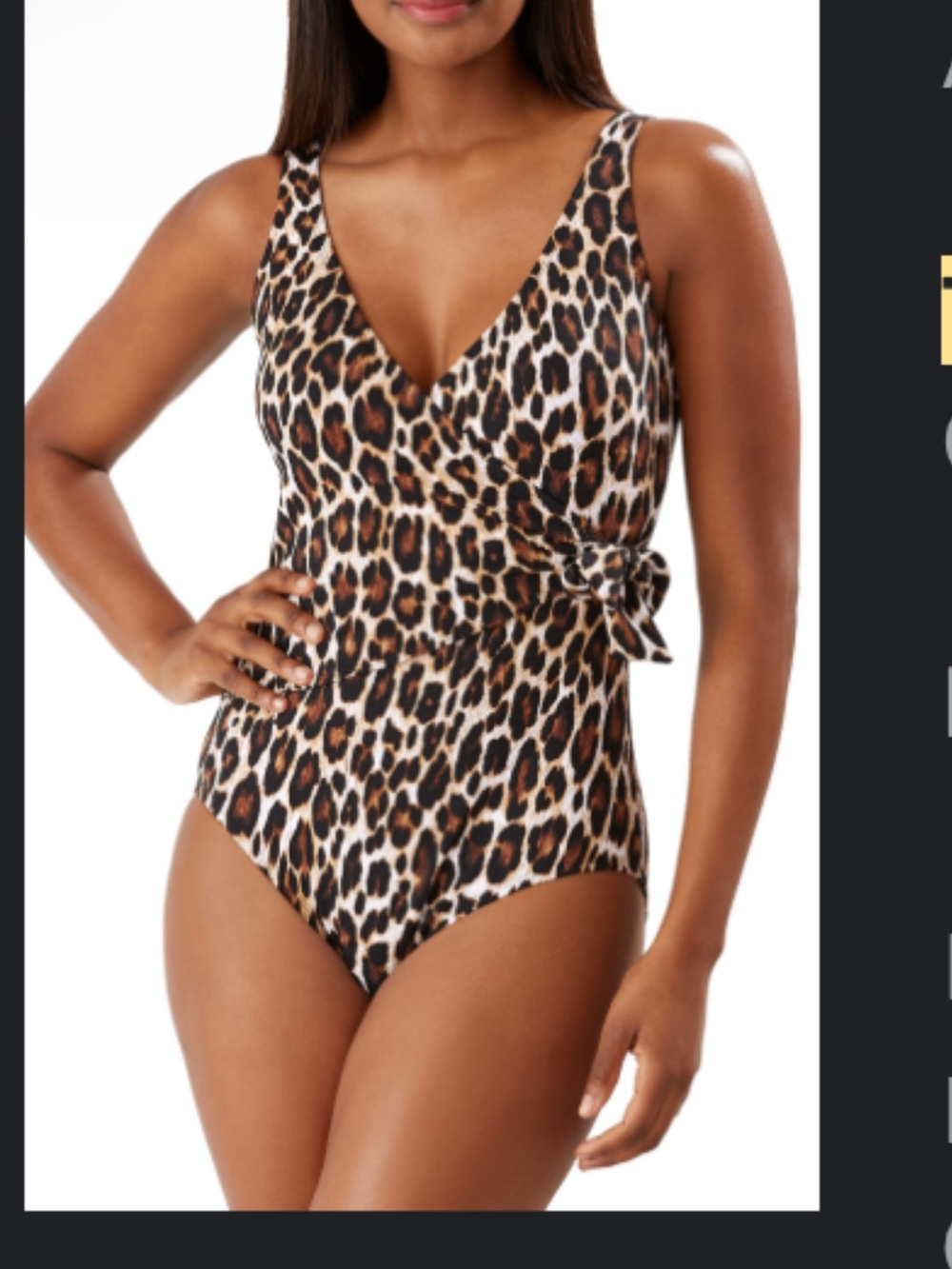 Tommy Bahama tropi cat front wrap bathing suit